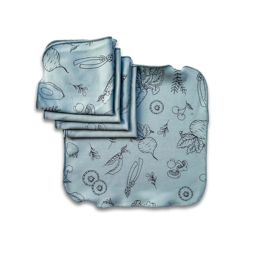 Bamboo Baby Washcloths (Pack Of 5) | Raibow Stripe