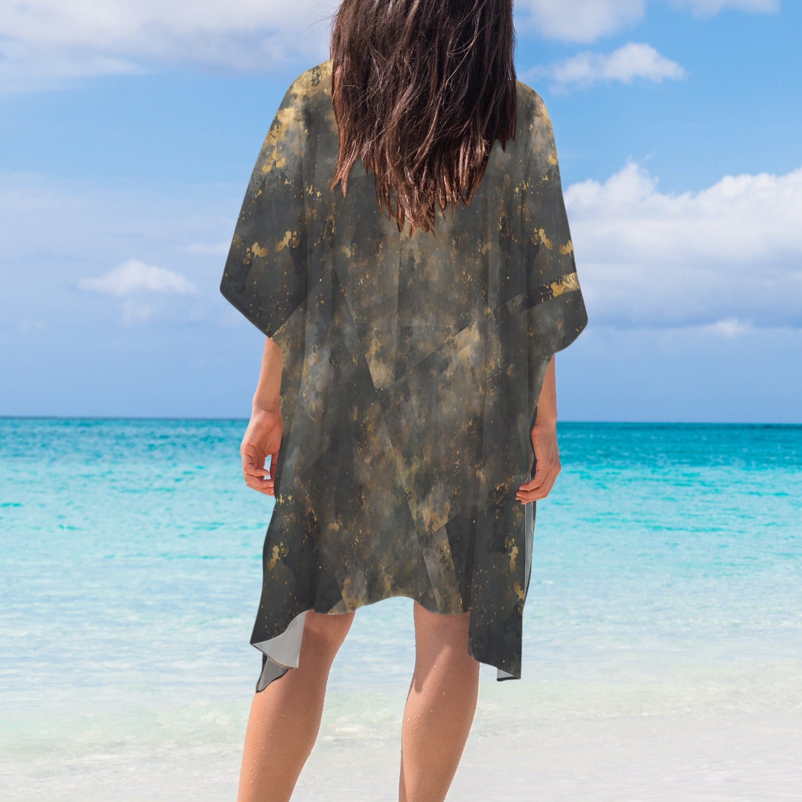 Cosmos Black and Gold Kimono — Back Alley Exclusive
