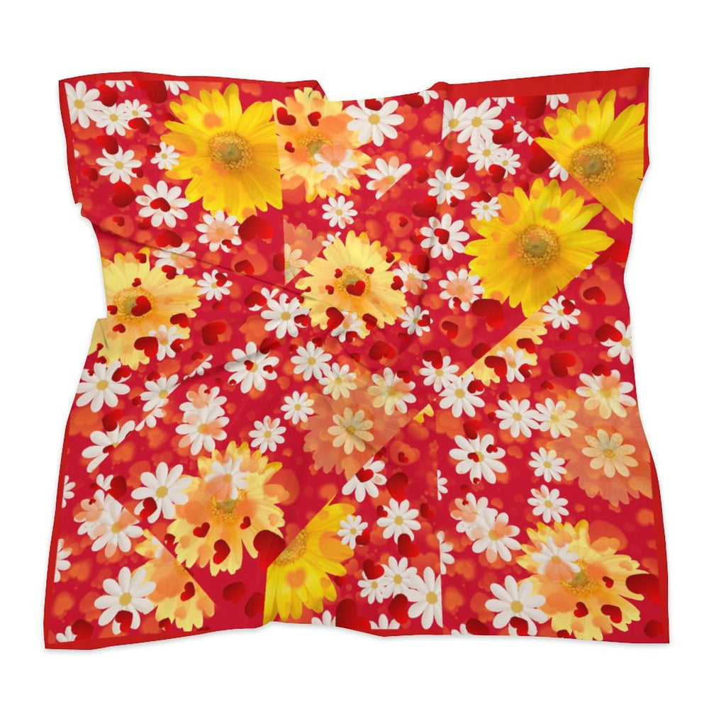 Hearts and Daisies Scarf - Design Exclusive to Back Alley