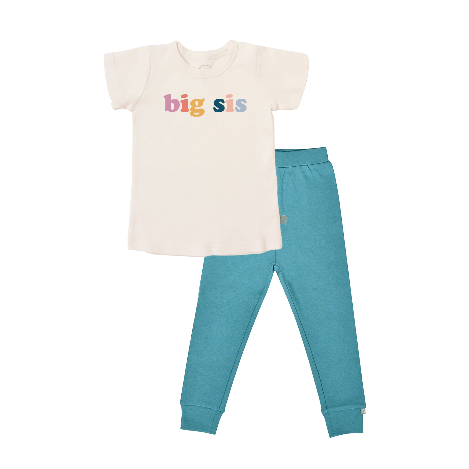 short sleeve pajama set | big sis vintage aqua