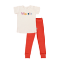 short sleeve pajama set | big sis watermelon