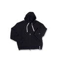 Brushed French Terry Zipped Hoodie (Black)