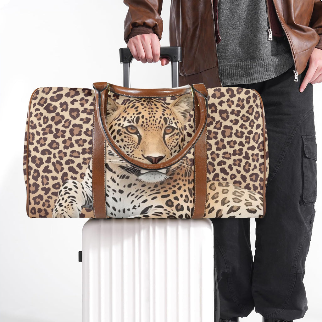 Leopard Lore -Upclose - Large Travel Bag - Exclusive Design