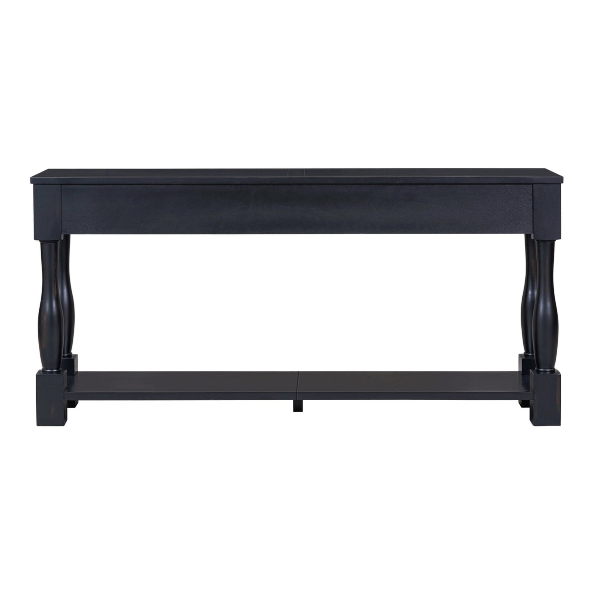 63" Console Table with Drawers and Shelf - Espresso