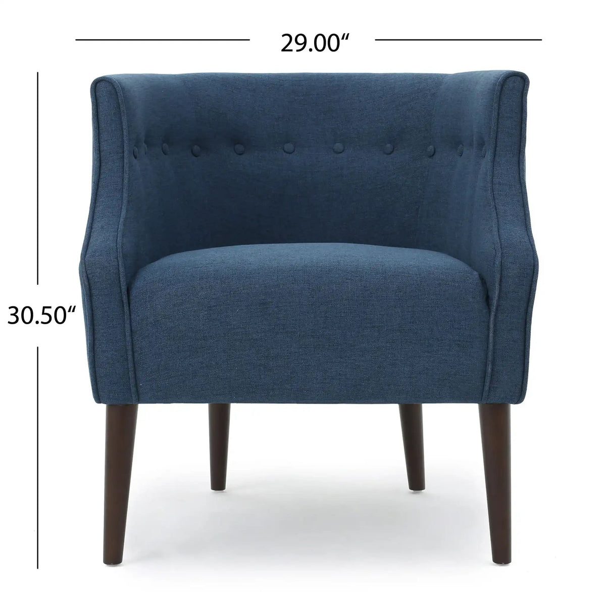 Contemporary Upholstered Club Chair with Button Tufting - Blue, Light Blue, Green, Beige