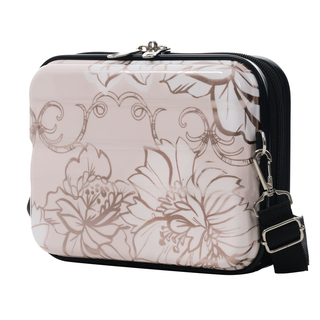 PC+ABS Hardside Luggage Set with Digital Lock - Pink Flower Print