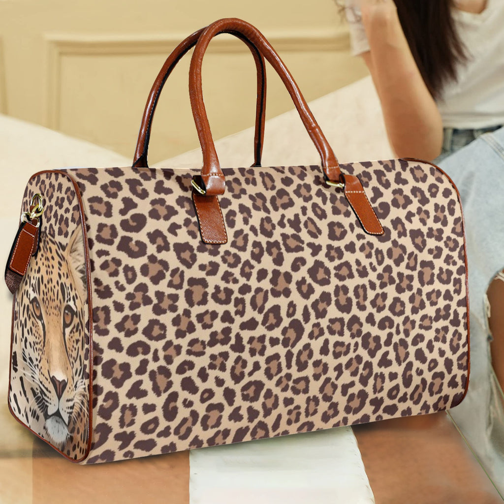 Leopard Lore Large Travel Bag - Hidden Portrait - Back Alley Exclusive