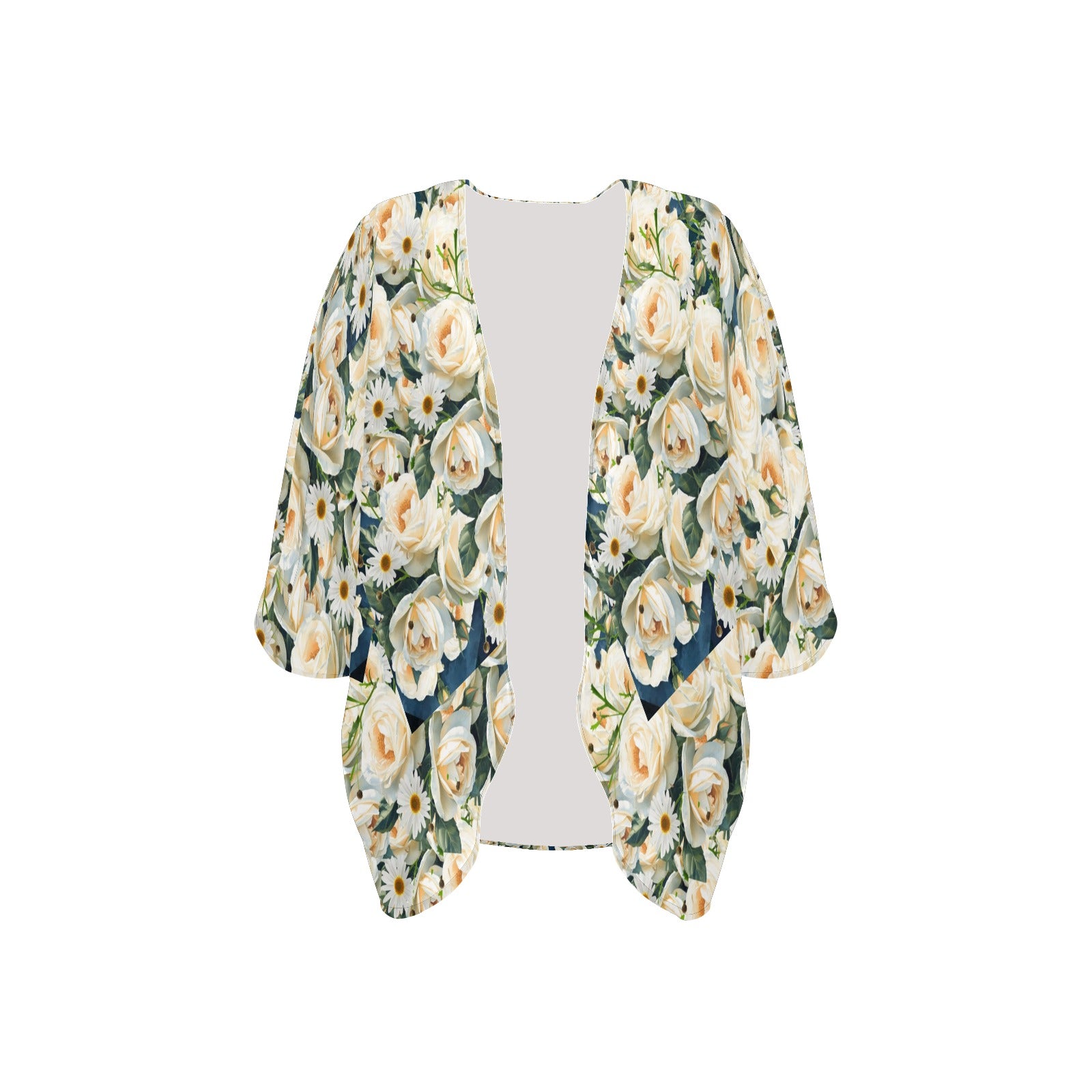 More Roses and Daisies Chiffon Kimono — Back Alley Exclusive