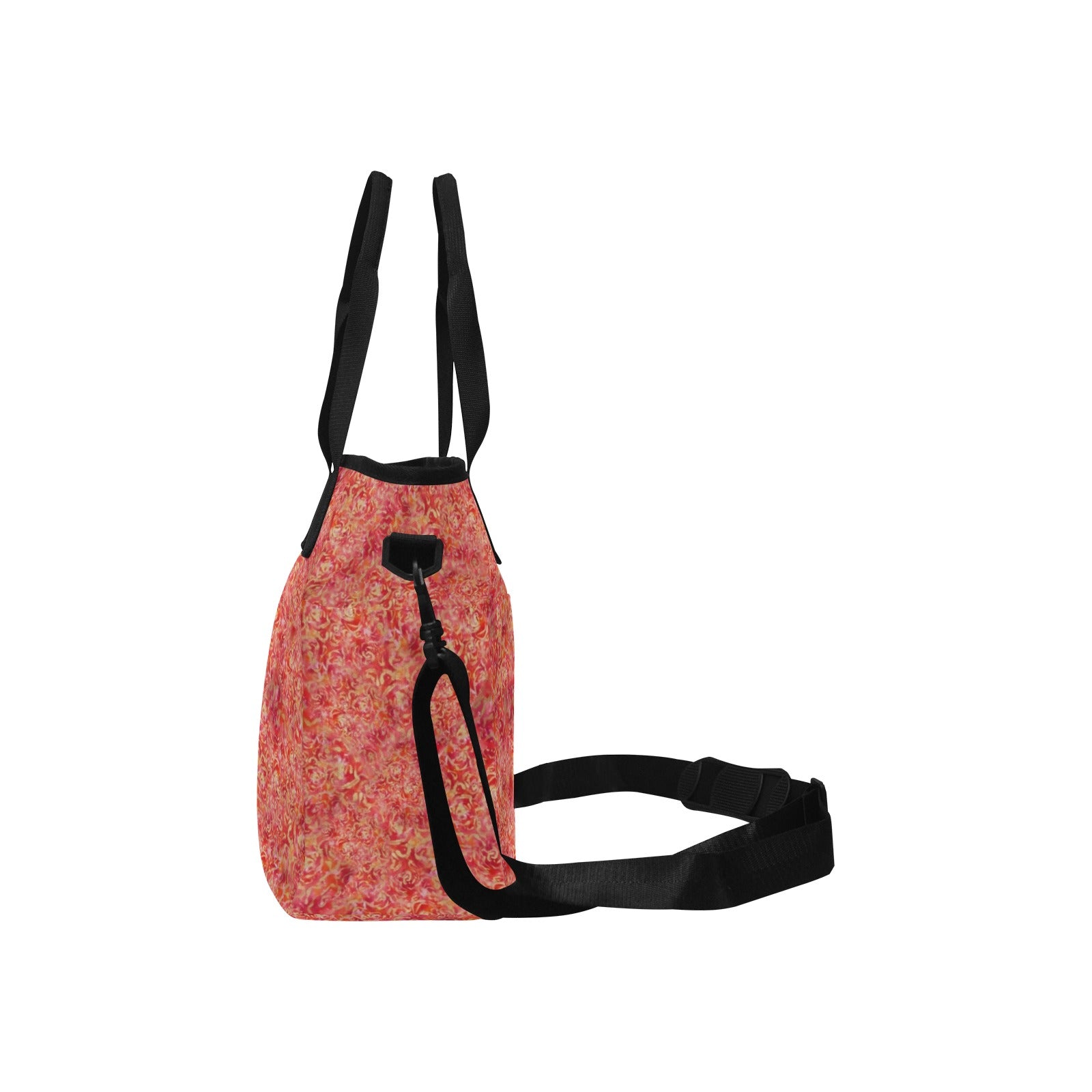 Red Roses Zipped Tote Bag with Shoulder Strap — Back Alley Exclusive