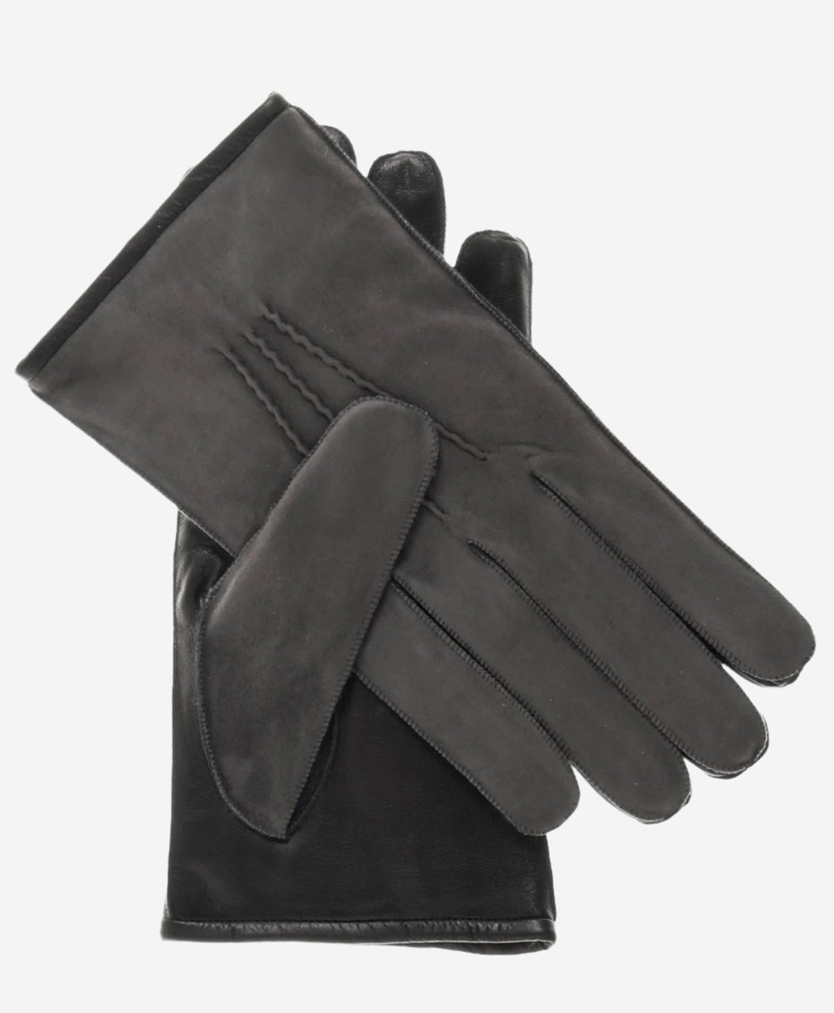 CC3434 (grey) - Men’s Italian suede and lambskin gloves with cashmere lining