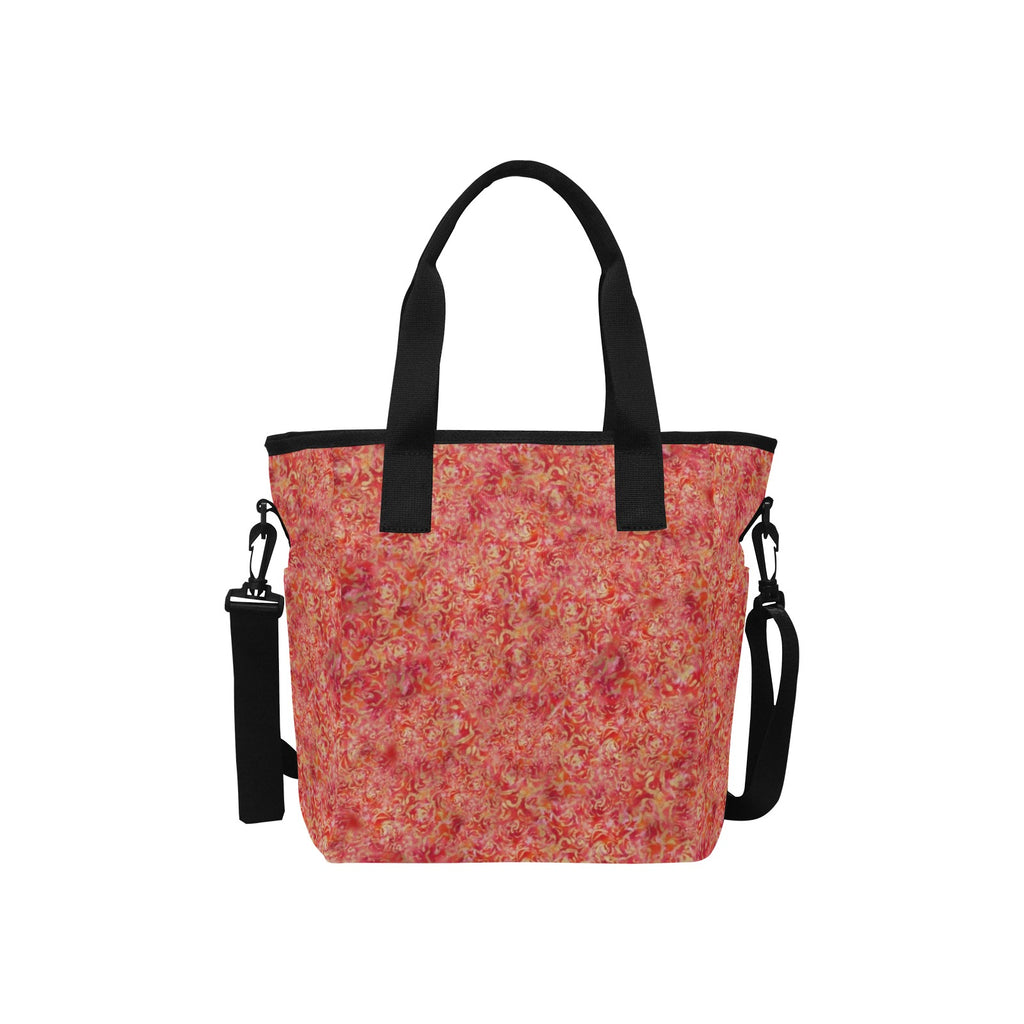 Red Roses Zipped Tote Bag with Shoulder Strap — Back Alley Exclusive