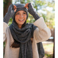 Charcoal Essential Knit Alpaca Gloves