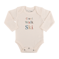 long sleeve graphic bodysuit | crawl walk ski