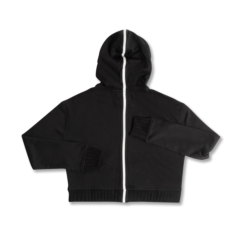 Cropped Zip Hoodie (Black)