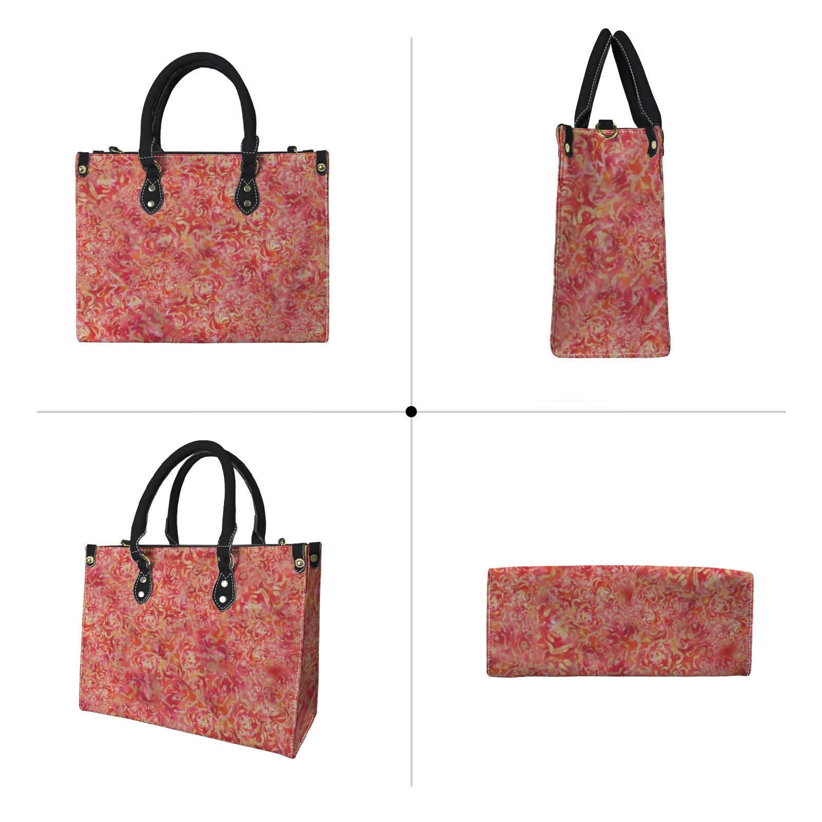 Red Roses Large Handbag Tote — Back Alley Exclusive