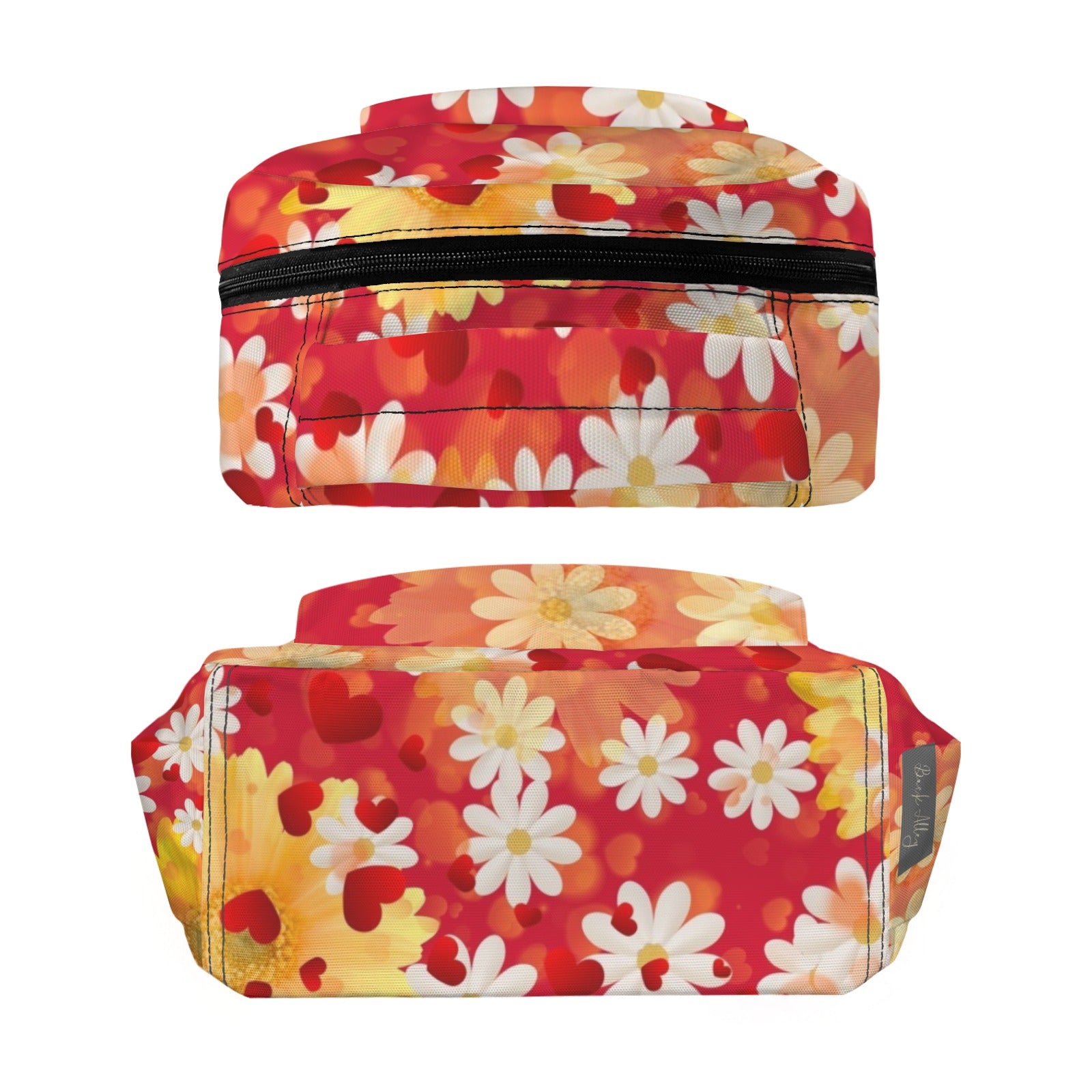 Hearts and Daisies Large Backpack - Design Exclusive to Back Alley