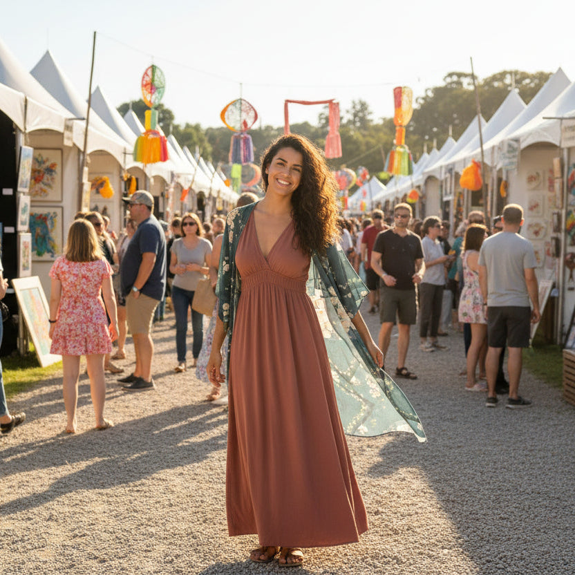 Floribunda & Indigo Chiffon Kimono - Lightweight Wrap - Back Alley Exclusive