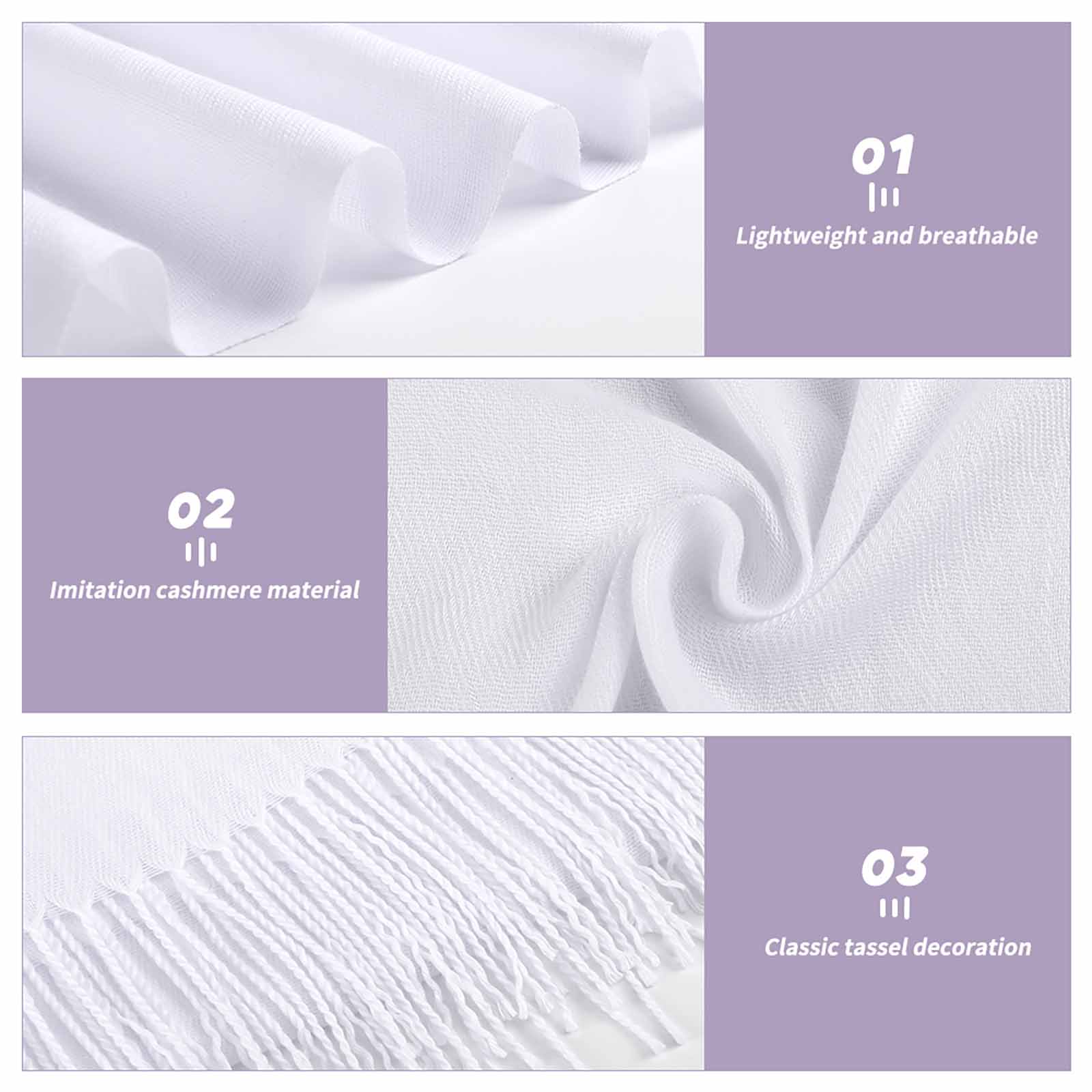 Floribunda & Indigo Patchwork Tassel Scarf - Cashmere-Feel 79"×28"