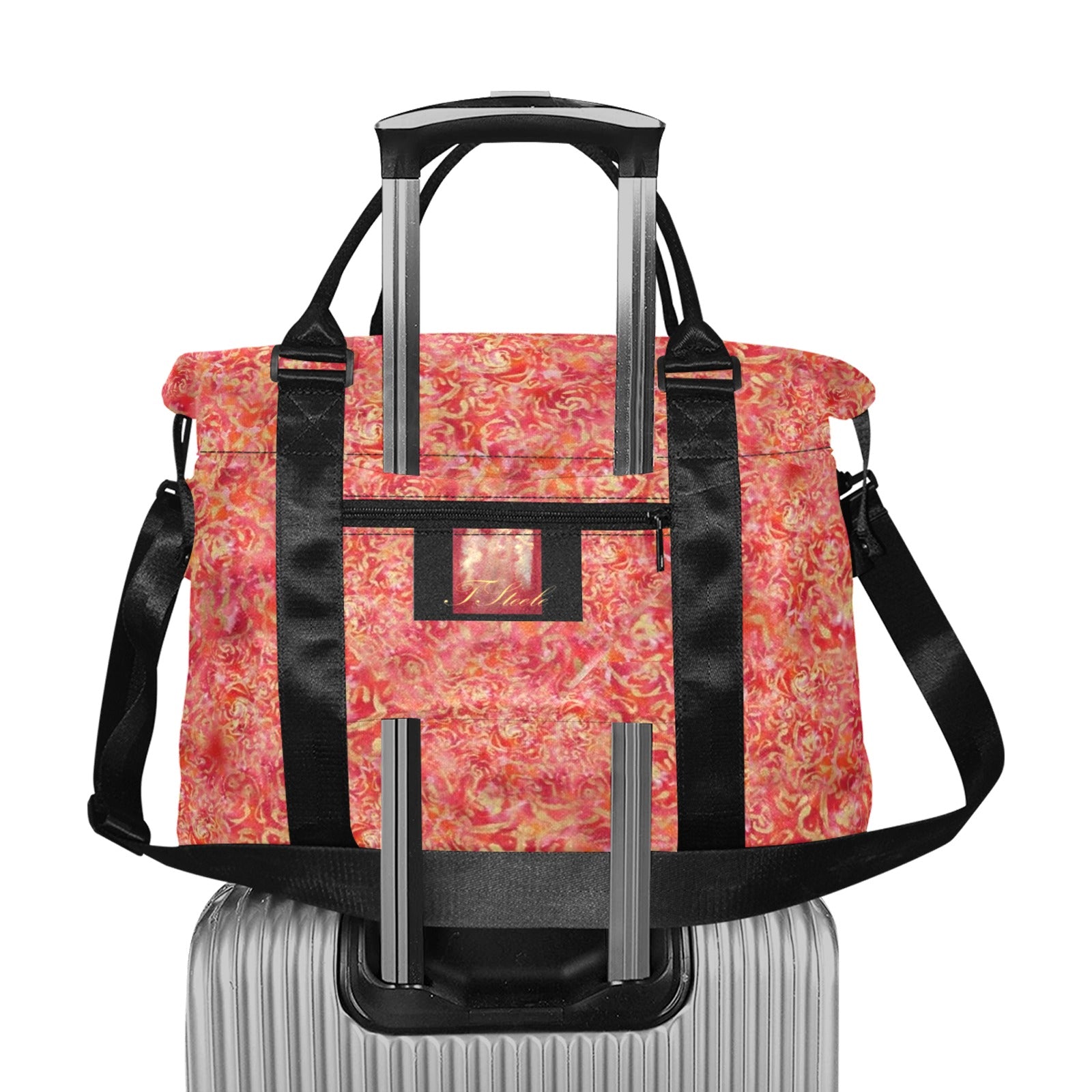 Red Roses Smaller Duffle Travel Tote — Back Alley Exclusive