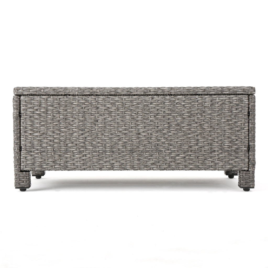 Puerta 4-Piece Outdoor Furniture Set with Water-Resistant Cushions - Rattan