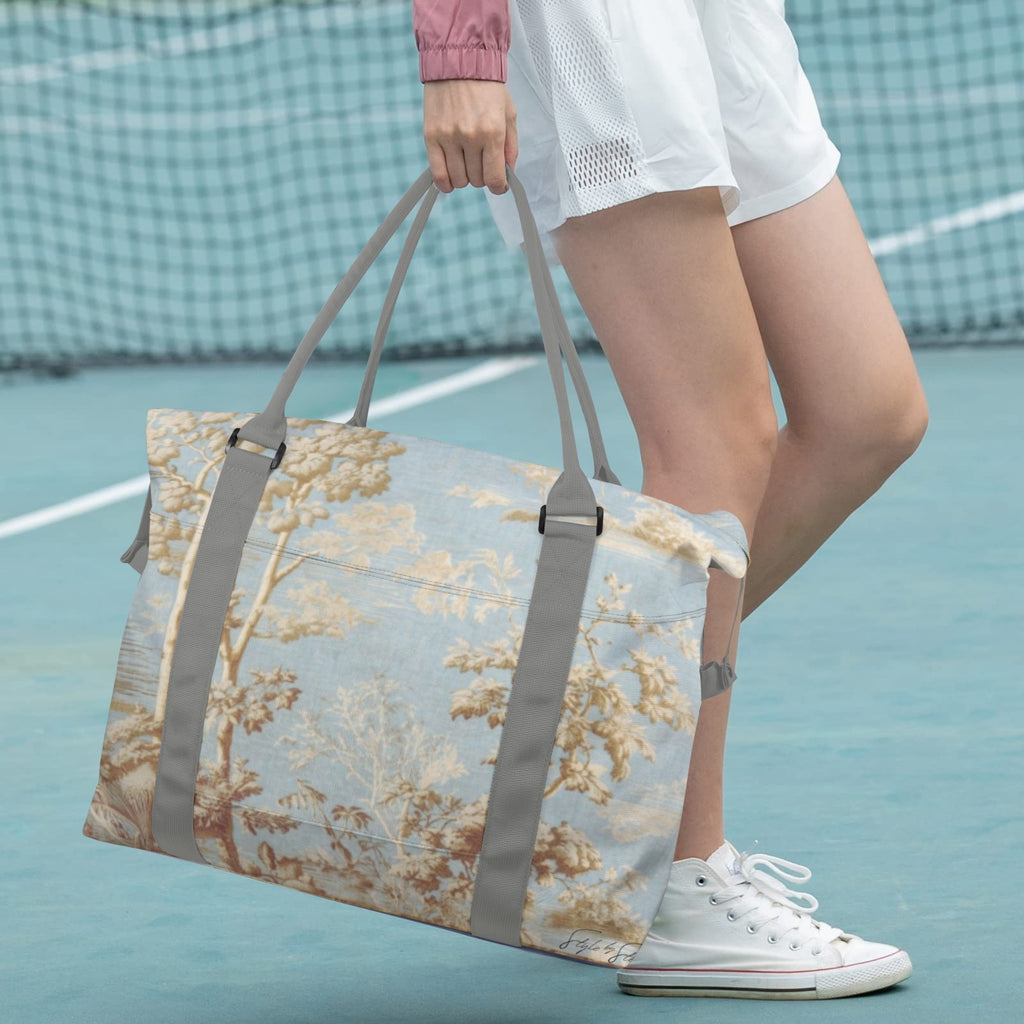 Blue Toile Large Trolley Travel Bag — Back Alley Exclusive