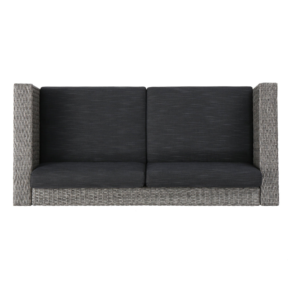 Puerta 4-Piece Outdoor Furniture Set with Water-Resistant Cushions - Rattan
