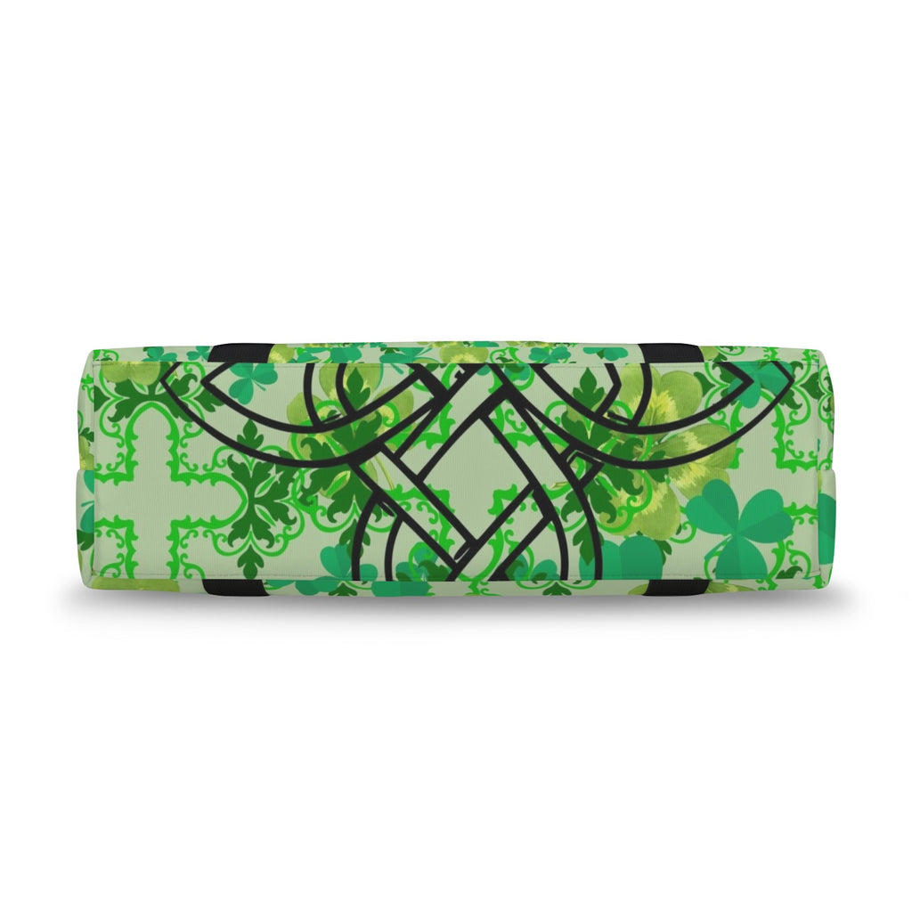 Clover & Celtic Crosses Large Travel Bag - Carry-On with Trolley Sleeve