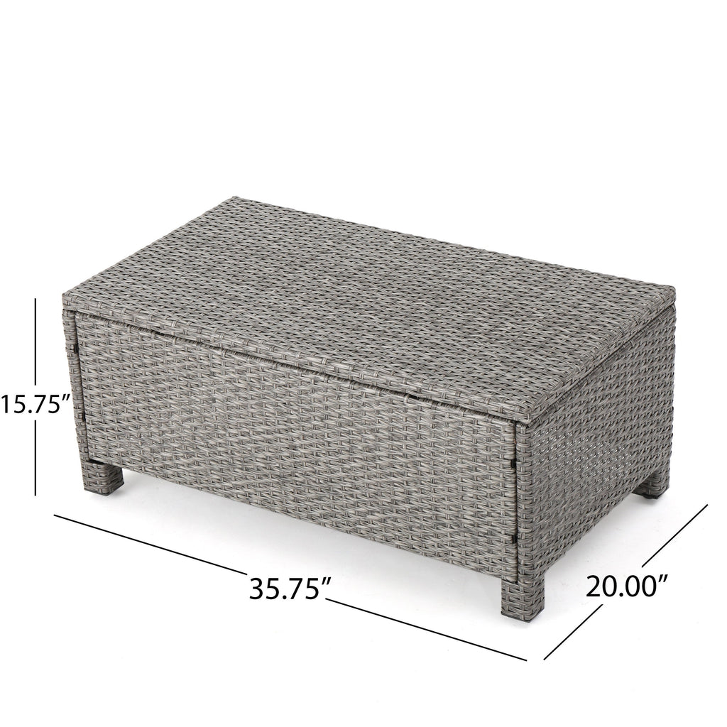 Puerta 4-Piece Outdoor Furniture Set with Water-Resistant Cushions - Rattan