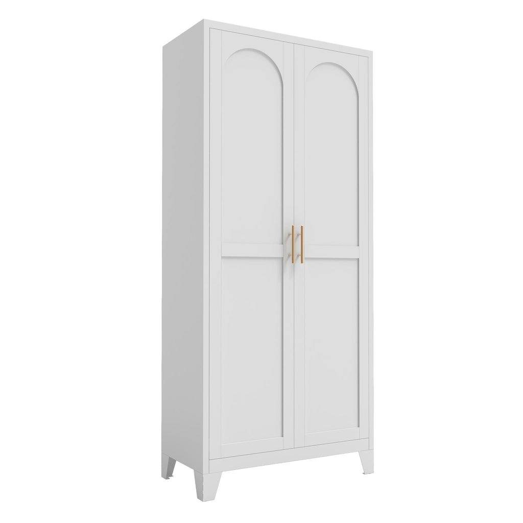 Shapely Doors Cabinet, Metal Storage Cabinet With Doors And Adjustable Shelves