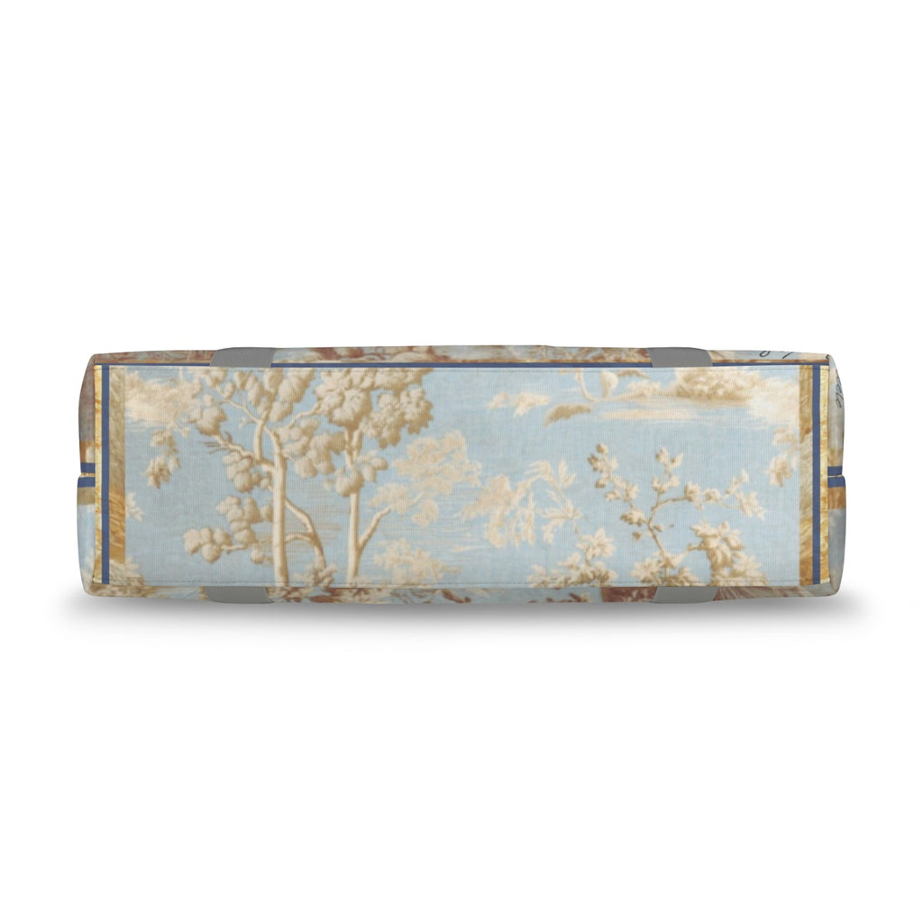 Blue Toile Large Trolley Travel Bag — Back Alley Exclusive