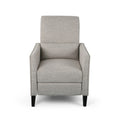 Kiersten Contemporary Fabric Pushback Recliner with Nailhead Trim - Gray, Light Blue, or Beige