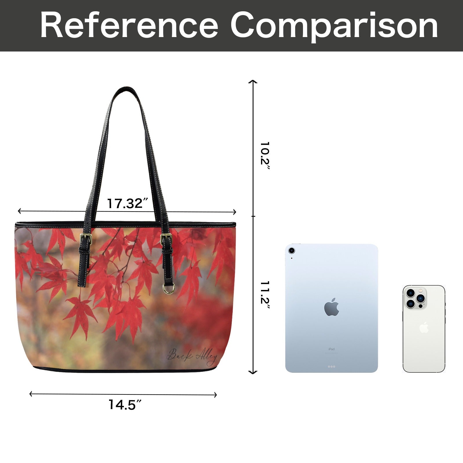 "Kyoto" Large Tote Bag - Vegan Leather