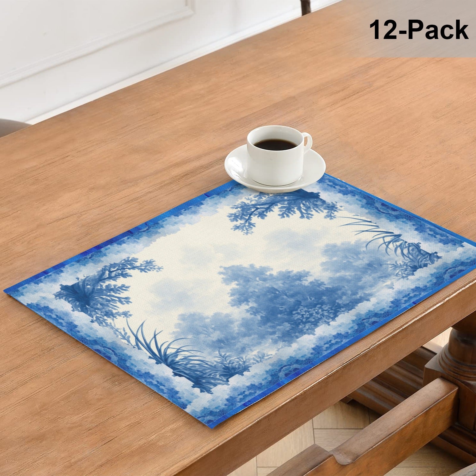 Flow Blue Meadow Placemats, Set of 12 — Back Alley Exclusive