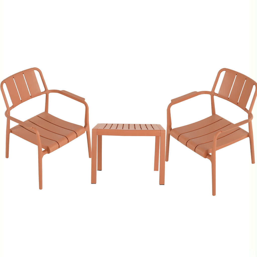 3 Piece Indoor/Outdoor Leisure Table And Chair Set