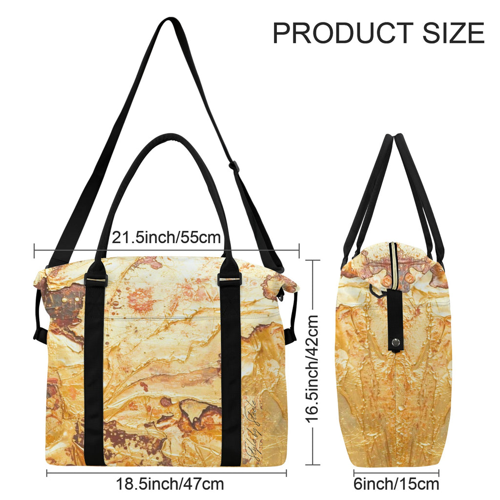 Liquid Gold Large Travel Bag - Carry-On with Trolley Sleeve