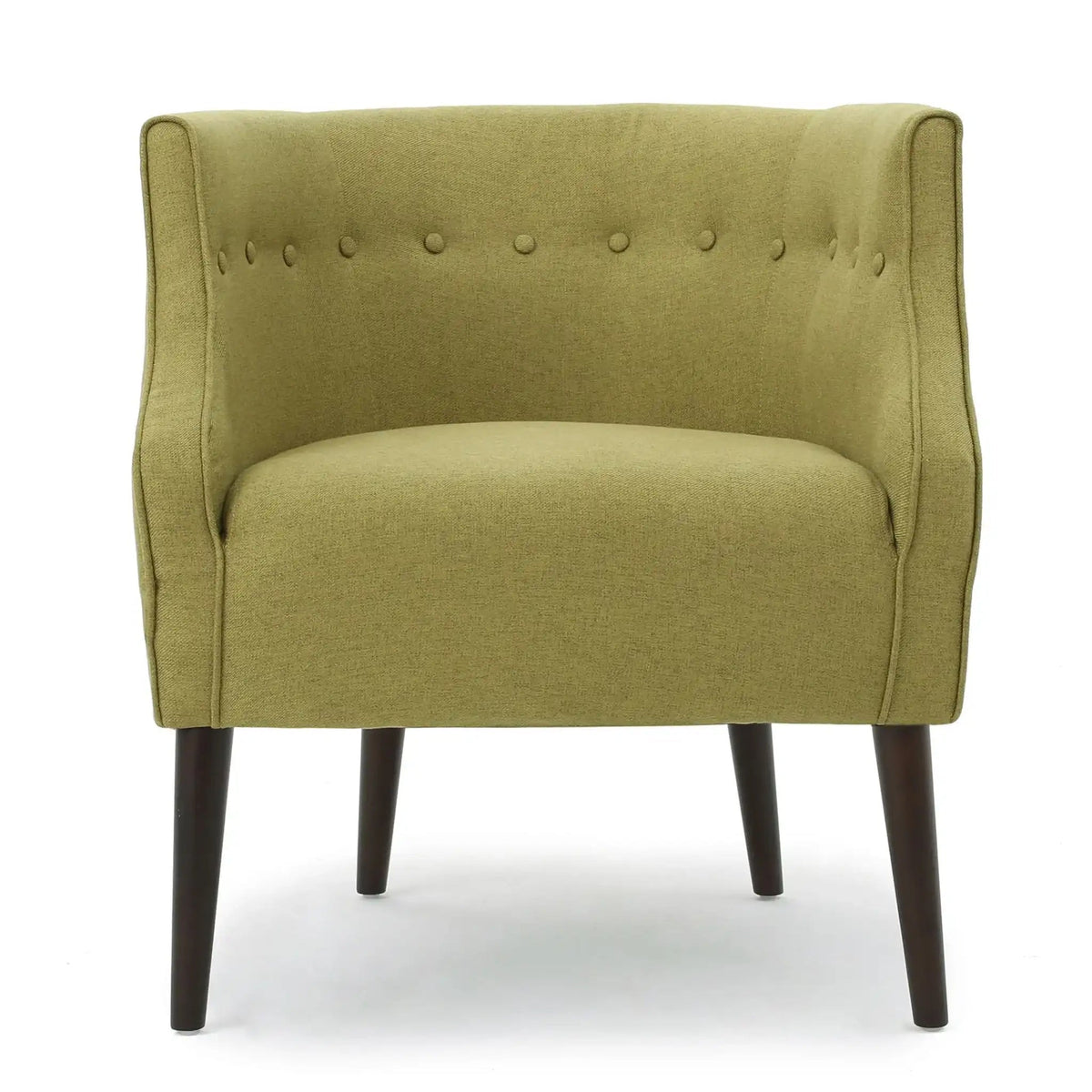 Contemporary Upholstered Club Chair with Button Tufting - Blue, Light Blue, Green, Beige