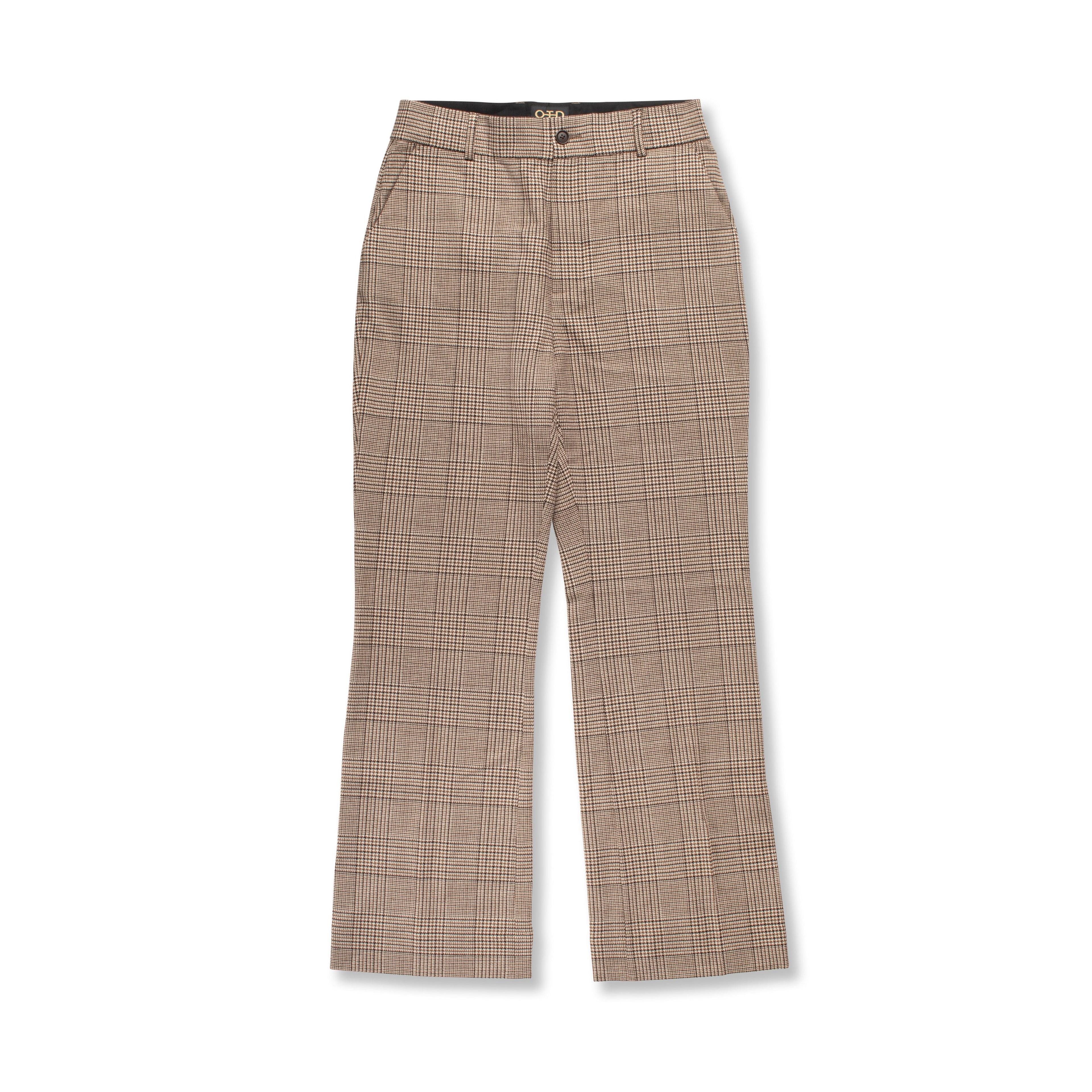 Glen Plaid Flare Leg Pant