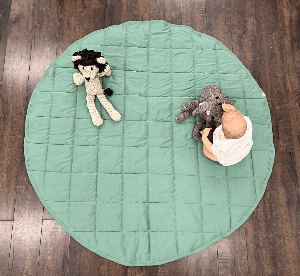 Organic Play Mat | Round | Basil Green