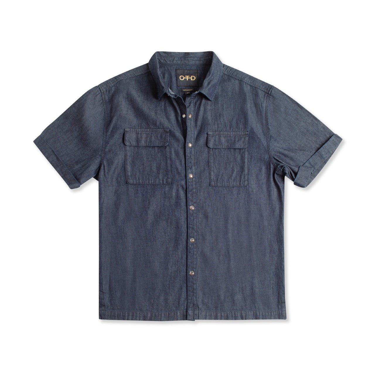 Indigo Denim Short Sleeve Buttoned Shirt