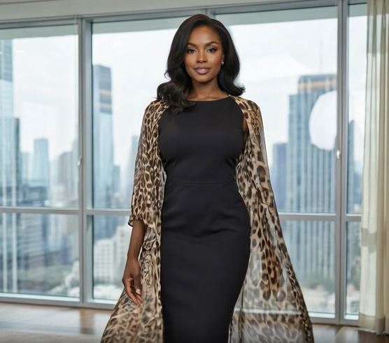 Leopard Lore Chiffon Kimono - Women's Long Wrap - Exclusive to Back Alley