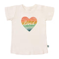 graphic tee | loved rainbow heart