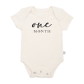 graphic bodysuit | one month milestone charcoal