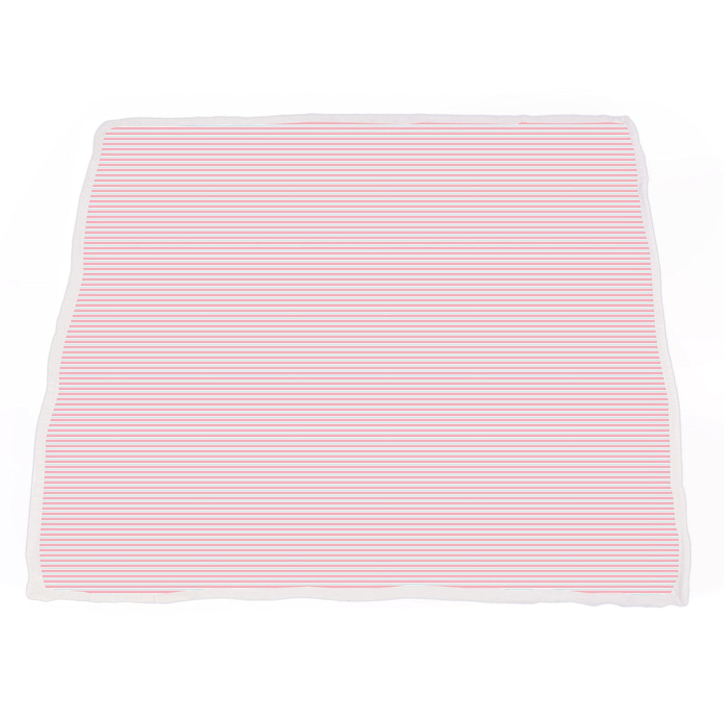 Playful Kitty and Candy Stripe Bamboo Muslin Newcastle Blanket