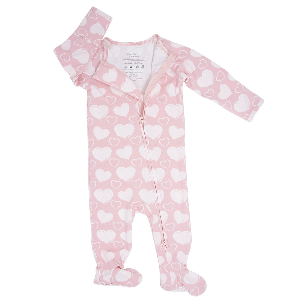 So Much Love Zipper Footie