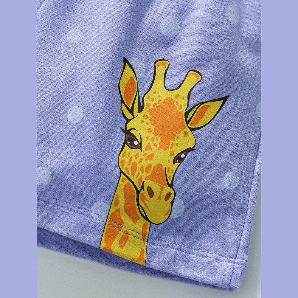 MyKids-USA® Boys Cotton Casual Style Cartoon Giraffe Pattern Shorts