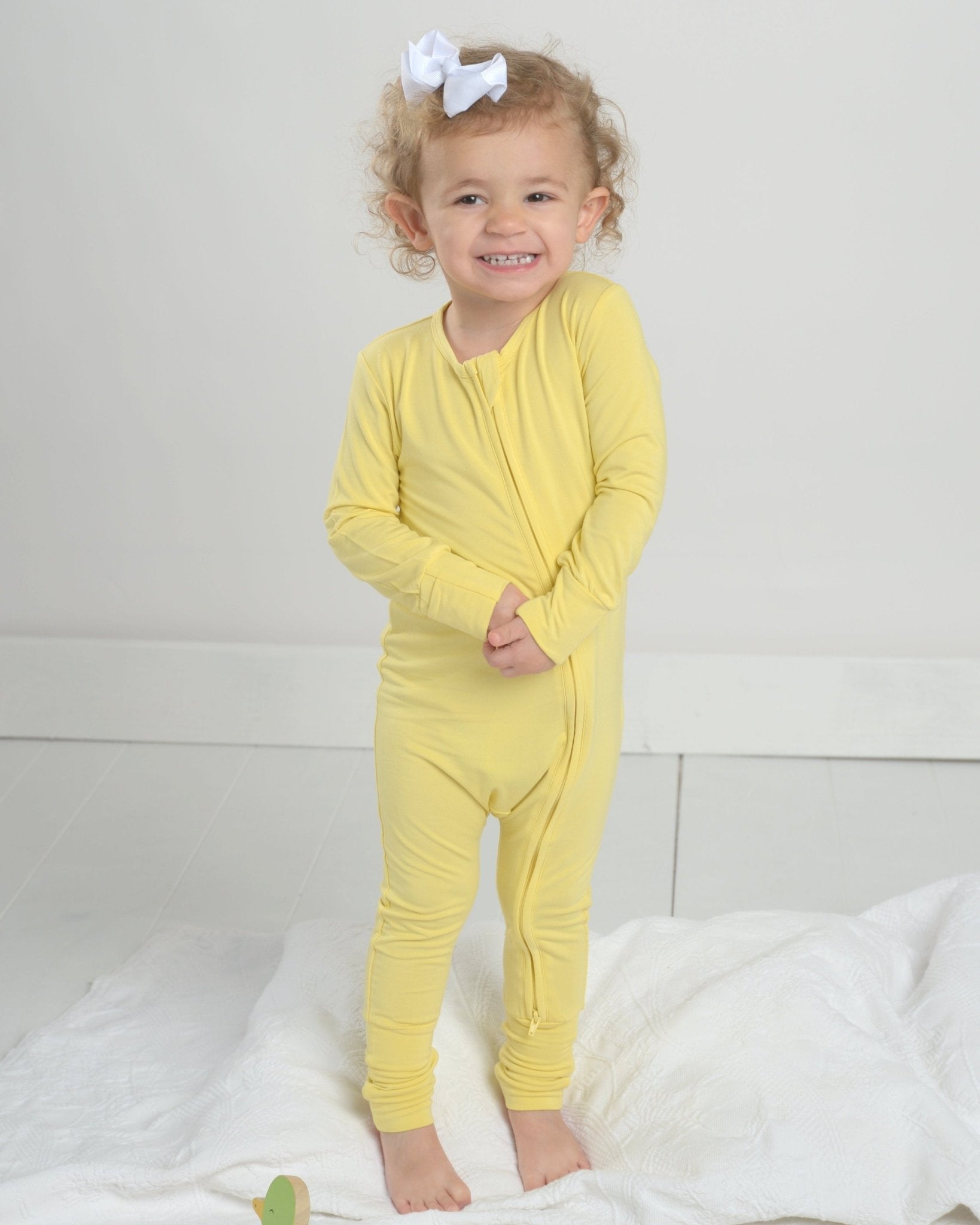 Butter Yellow Bamboo Romper