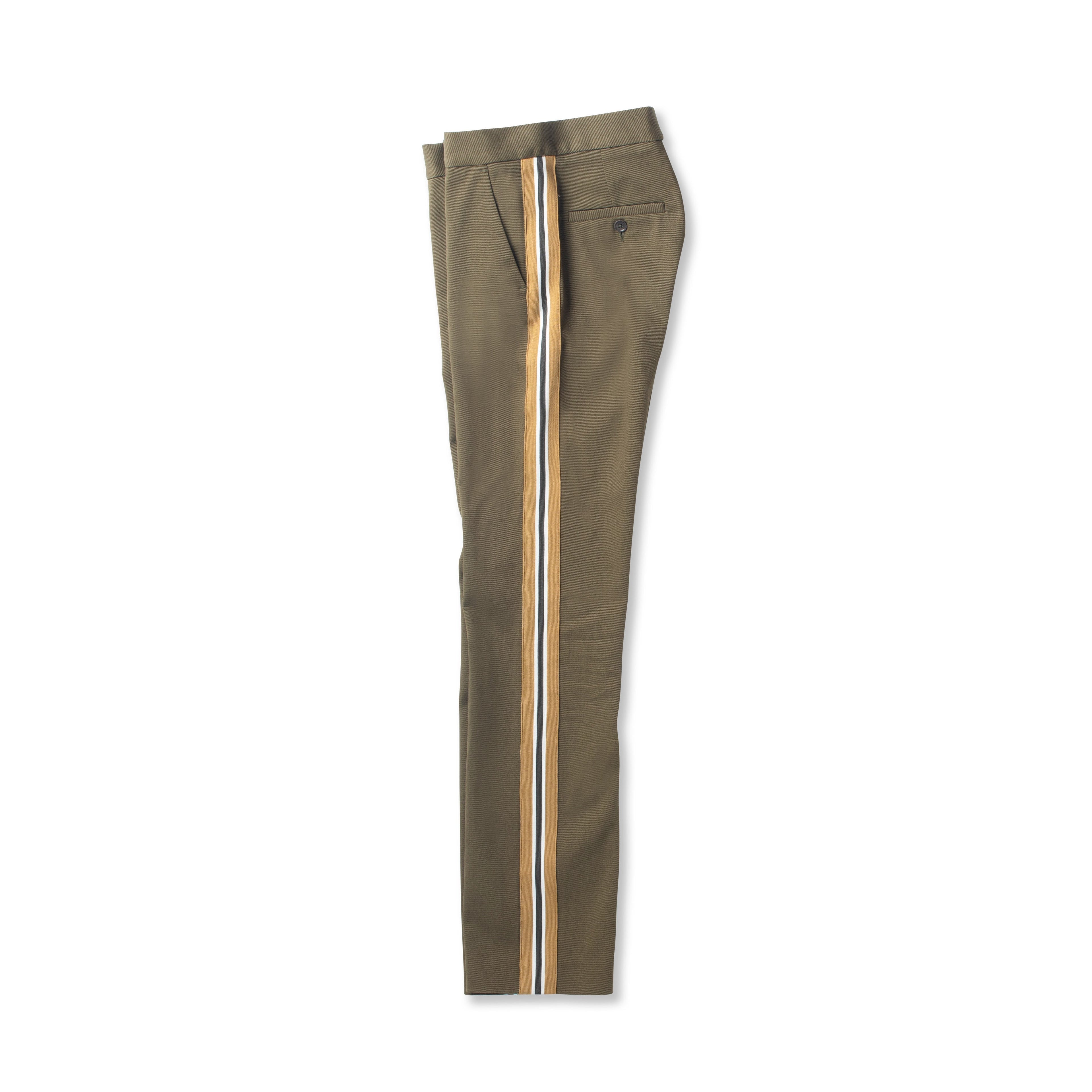 Tuxedo Pant With Side Tape Detail (Dark Olive)