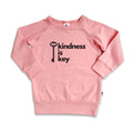 Baby/Kids' Graphic Bamboo Raglan Sleeve Pullover | Kindness Is Key In Rose